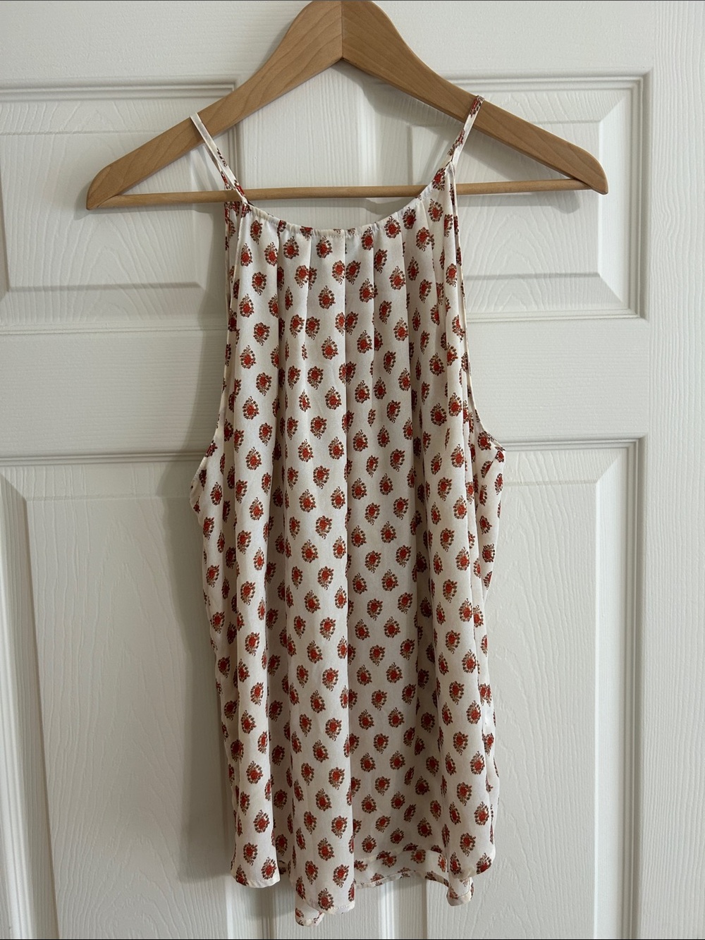 Alice Blue Cream Floral Print Spaghetti Strap Cami